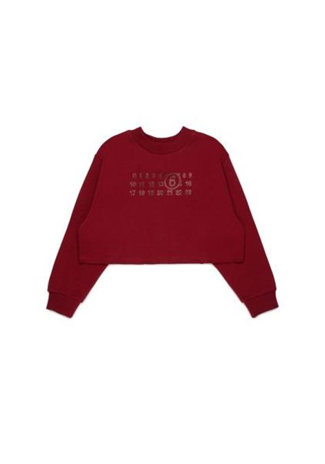 Felpa con strass MM6 KIDS MAISON MARGIELA | M61153 MM04HM6403